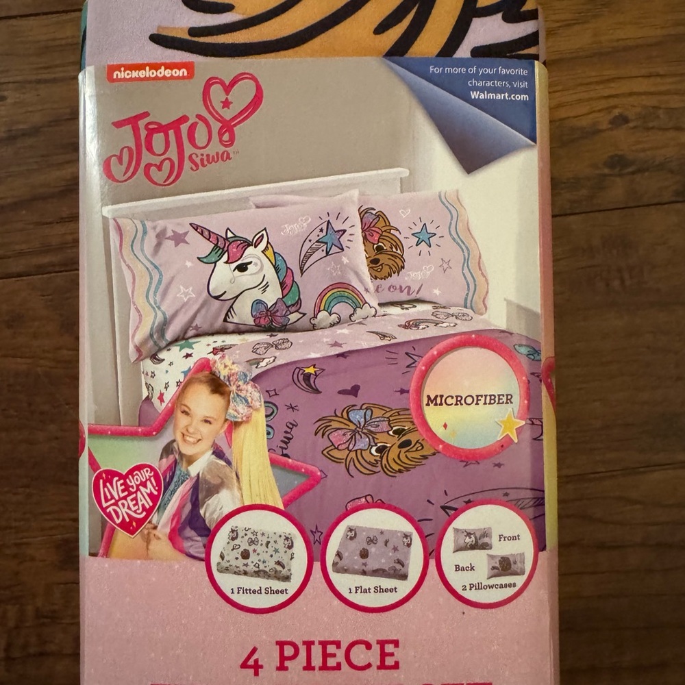 JoJo Siwa Magical Unicorn Sheet Set - Pink and Purple